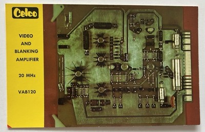 Celco VAB120 20 MHz Video Blanking Amplifier Electronics Postcard B7