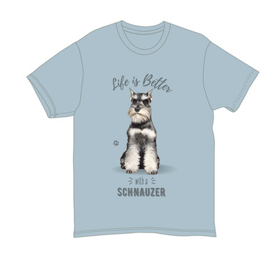 Schnauzer Unisex 100% Cotton T-Shirt - Super Soft & Comfortable, X-Large