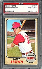 1968 Topps - Larry Brown #197 PSA 4