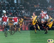 Paul Merson Kevin Campbell & Alan Smith signed 10x8 photo RACC Trusted  ACGCERT