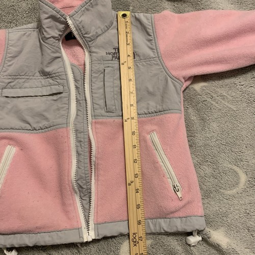 The North Face Full Zip Jacket Girls Fleece Size 5 Pink Gray No Zipper - Picture 9 of 10