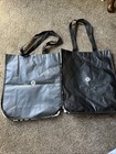 2 LULULEMON 16"x14 "x6" White/Black TOTE BAGS Brand New Reusable Perfect For Gym