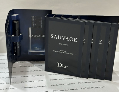 DIOR SAUVAGE EAU FORTE PARFUM 1.0ml .03fl oz x 6 COLOGNE SPRAY SAMPLE VIALS