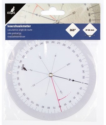kangaro Kurswinkelmesser Durchmesser: 126 mm transparent