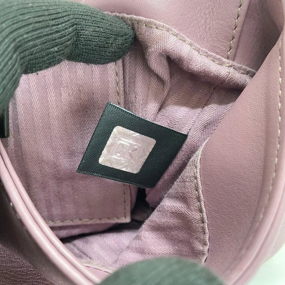 Bolso Bandolera FENDI FF Hardware Mamma Baguette Cadena Cuero Púrpura Foto 2 de 4