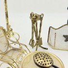Vintage Dollhouse Miniature Brass Fireplace Furniture Accessory Lot Candelabra — photo 5