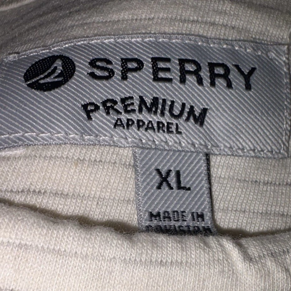 Sperry Men's XL Cream Stripe Tee NWT Soft Knit Casual Short Sleeve Summer Top T - Image 2 of 4