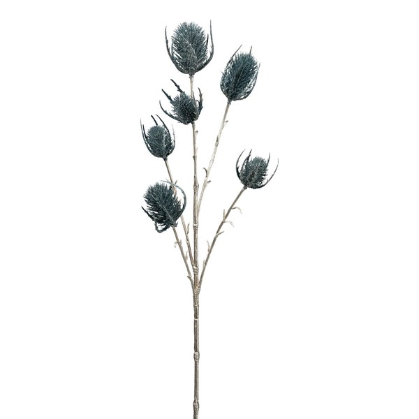 KüNstlicher Kardendistelzweig, 3Er Set, Farbe Blau, HöHe Ca. 64 Cm-image