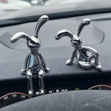 2PC Long-Eared Rabbit Double Statue Cartoon Decoration Accessories Living Room B