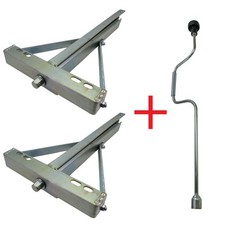 2er Set Ausdrehstützen Kurbelstützen 450kg für PKW Anhänger / Wohnwagen / Car ..