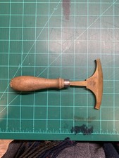 Bookbinding Brass Pallet Finishing Gilding Tool - Double Line - vintage