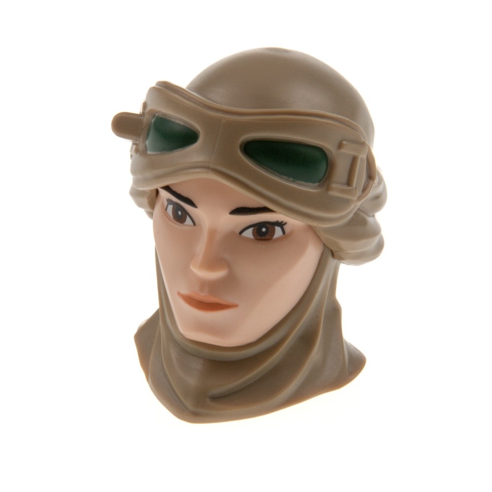 1X Lego Large Figure Head Star Wars Rey Dark Beige 6134680 24250C01PB01