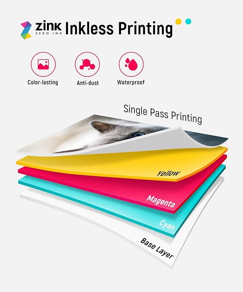 Liene 2x3 Green Mini Instant Portable Photo Printer with Mono Color