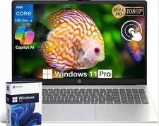2025 HP 15.6" Touch Laptop,10-Core i7-1355U 5GHZ UpTo 16GB RAM 2TB SSD+Win11Pro