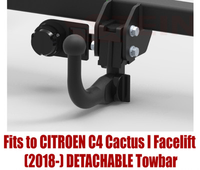Abnehmbare Zug Stange für Citroen C4 Cactus I 2018- & 7 Stecker Bypass- Relay