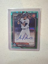 2024 Bowman Chrome Prospect Autographs Ariel Armas #CPA-AA Aqua Refractor /199