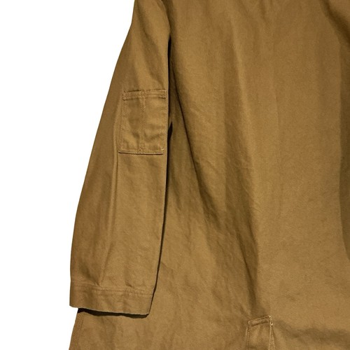 Giacca più lunga uomo Duluth Trading tela pesante sfoderata kaki scuro L abbigliamento da lavoro - Foto 5 di 13