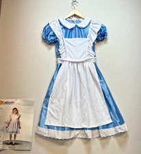 Girls Alice Child Costume Dress Blue White Large (10-12) California Costumes