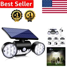Energy-Efficient 1 Pack Solar Security Light - Waterproof, Dual Head Spotlight