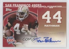 2008 Topps NFL Dynasties Tribute Auto 119/500 Tom Rathman #DYNA-TR Auto 1h1