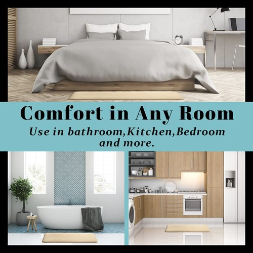 Memory Foam Bathroom Rugs Non-Slip Machine Washable mats Super Absorbent Velvet - Picture 7 of 8