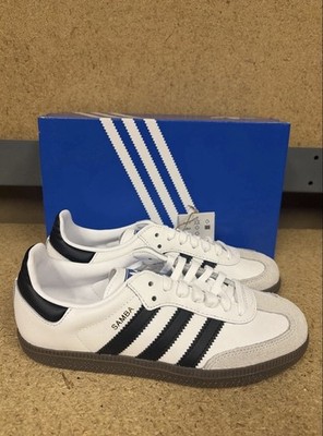 Size 3.5 (GS) - adidas Samba OG Low White Black Gum 2023-IE3675