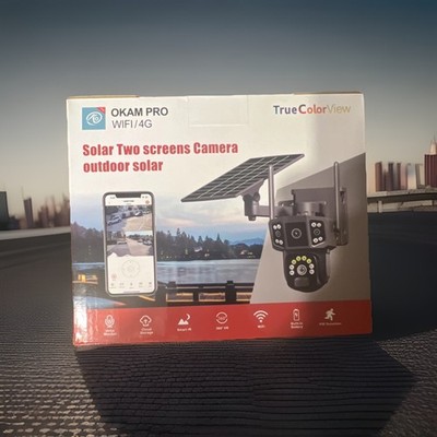 OKAM PRO Solar Two Screens Outdoor Surveillance Camera Wi-Fi/4G Smart IR 360° VR