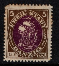 Danzig 1921 5pf Constitution of 1920 SG44 Mint see note