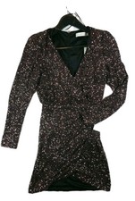 NWT ASTR The Label Womens Rose Sequin Bodycon Mini Dress Size XS