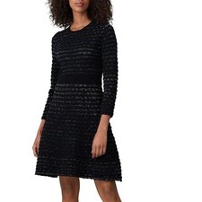 Kate Spade New York Scallop Shine Sweater Dress - Black S