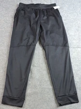 Layer 8 Mens XL Black Pique Fleece  Polyester Joggers Drawstring w/pockets NEW