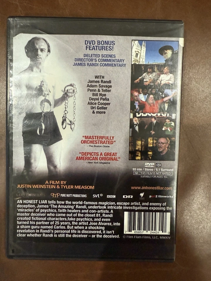 An Honest Liar (DVD) Magician James The Amazing Randi Documentary Rare Ex Libris Foto 2 de 4