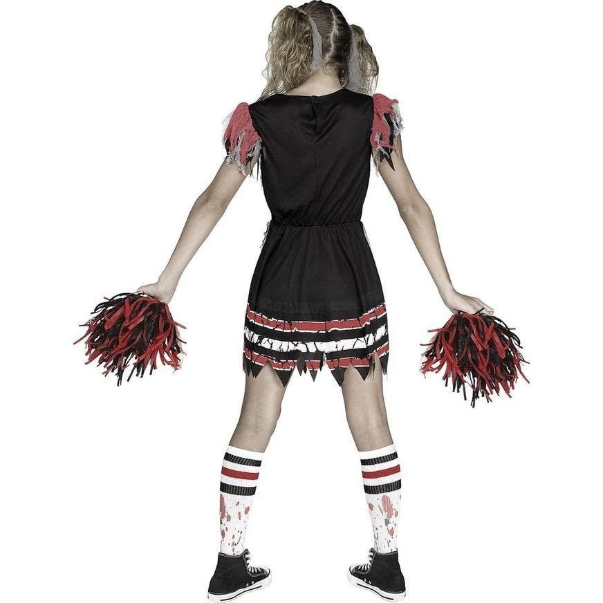 Disfraz de Zombie Fearleader Fun World para niños, grande 12-14, rojo Foto 2 de 2