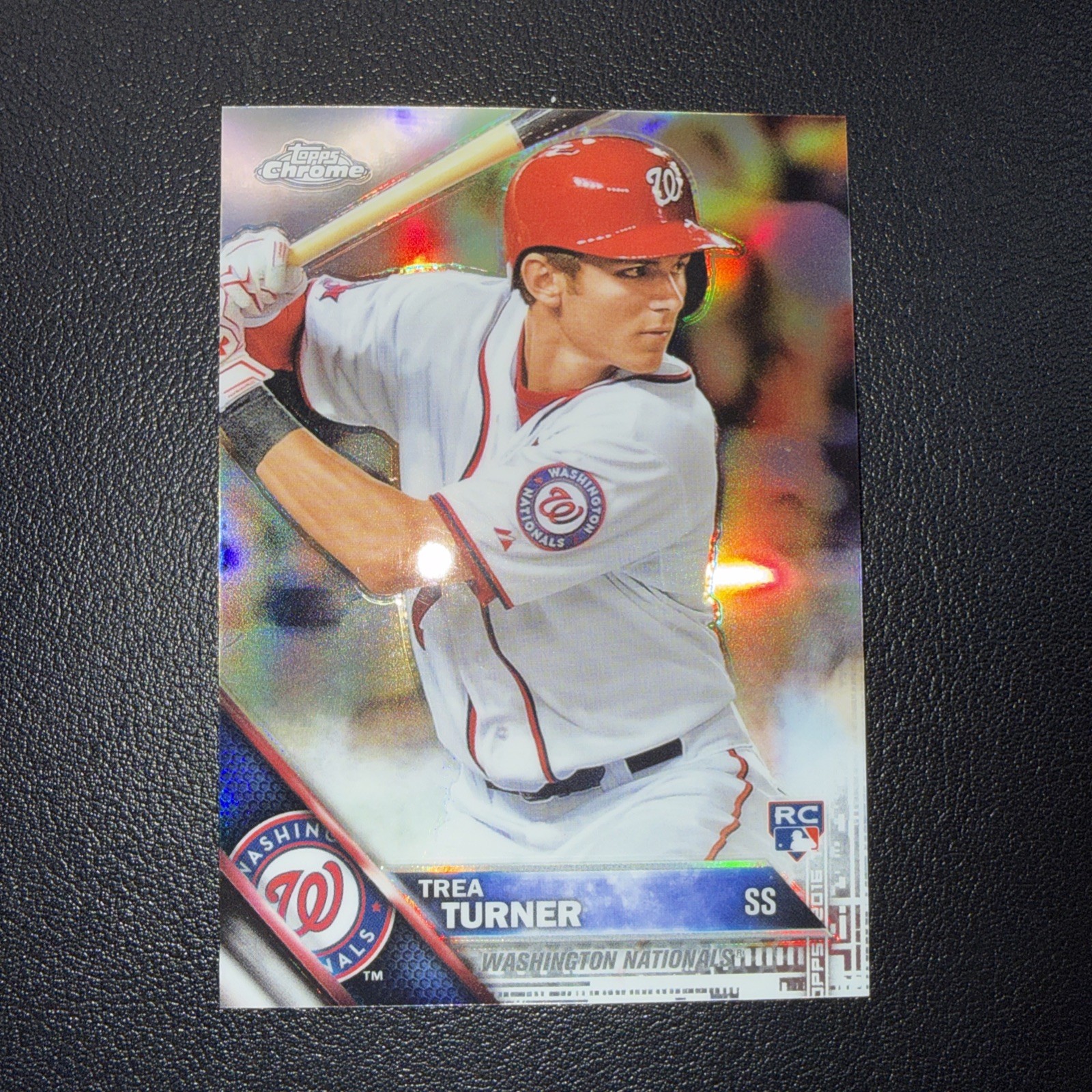 2016 Topps Chrome #32 Trea Turner Refractor RC Rookie Phillies Nationals