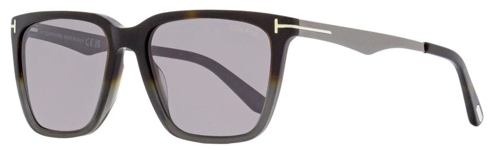 NUEVO TOM FORD GARRETT TF862 56C HAVANA GUNMETAL/AZUL GRIS LENTES GAFAS DE SOL 56-17 Foto 3 de 4