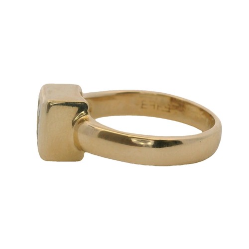Effy Jewelry 14kt Yellow Gold Princess Cut Diamonds Cluster Ring Size 6 - Picture 2 of 6