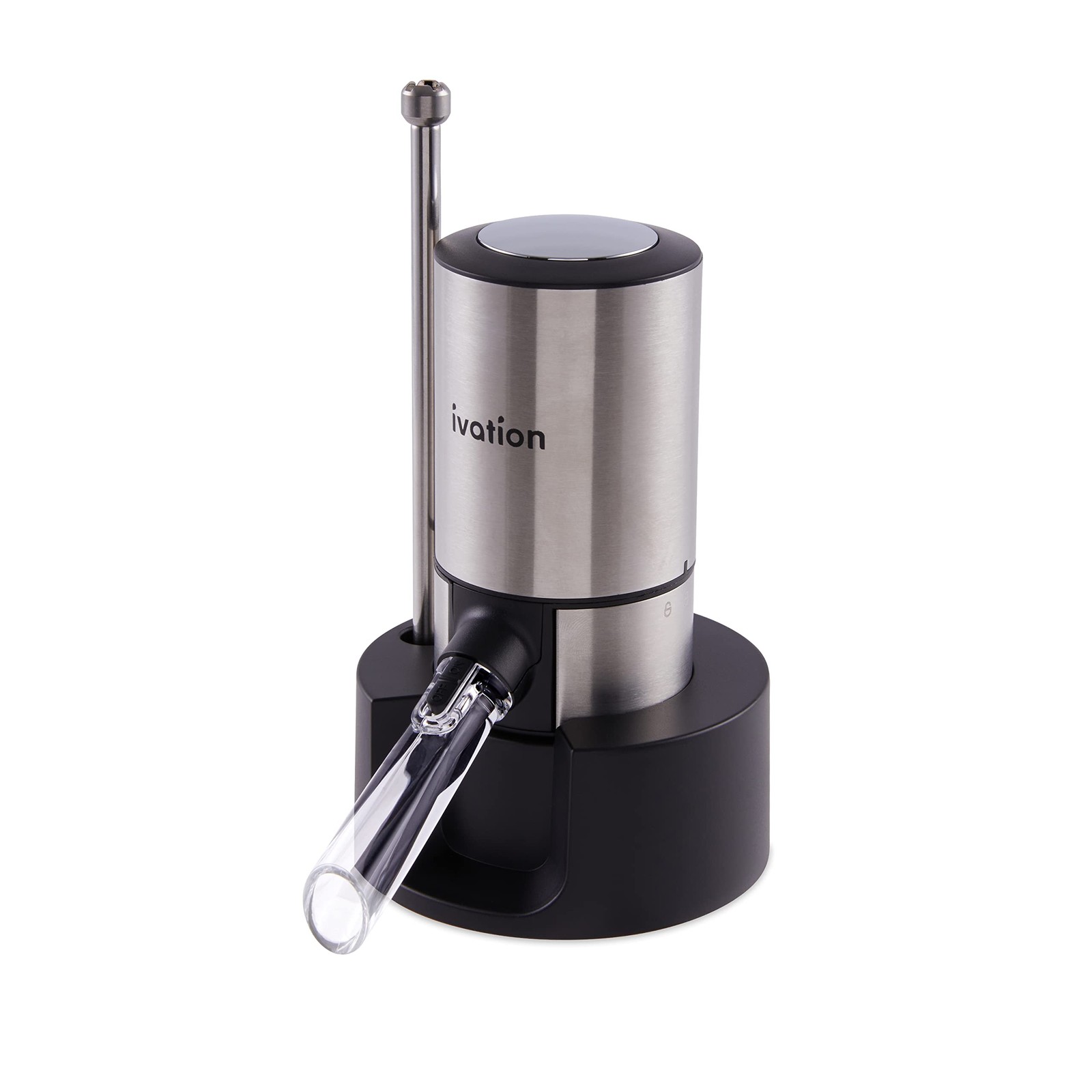 Stainless Steel Wine Aerator & Dispenser Set | Electric Battery-Operated Univ...
