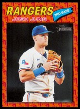 2026 Topps Heritage Josh Jung 191 Color of the Year Orange /77