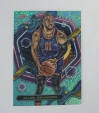 Jalen Brunson 2023-24 Topps Chrome Cosmic  Aqua Equinox Refractors #/149 #81