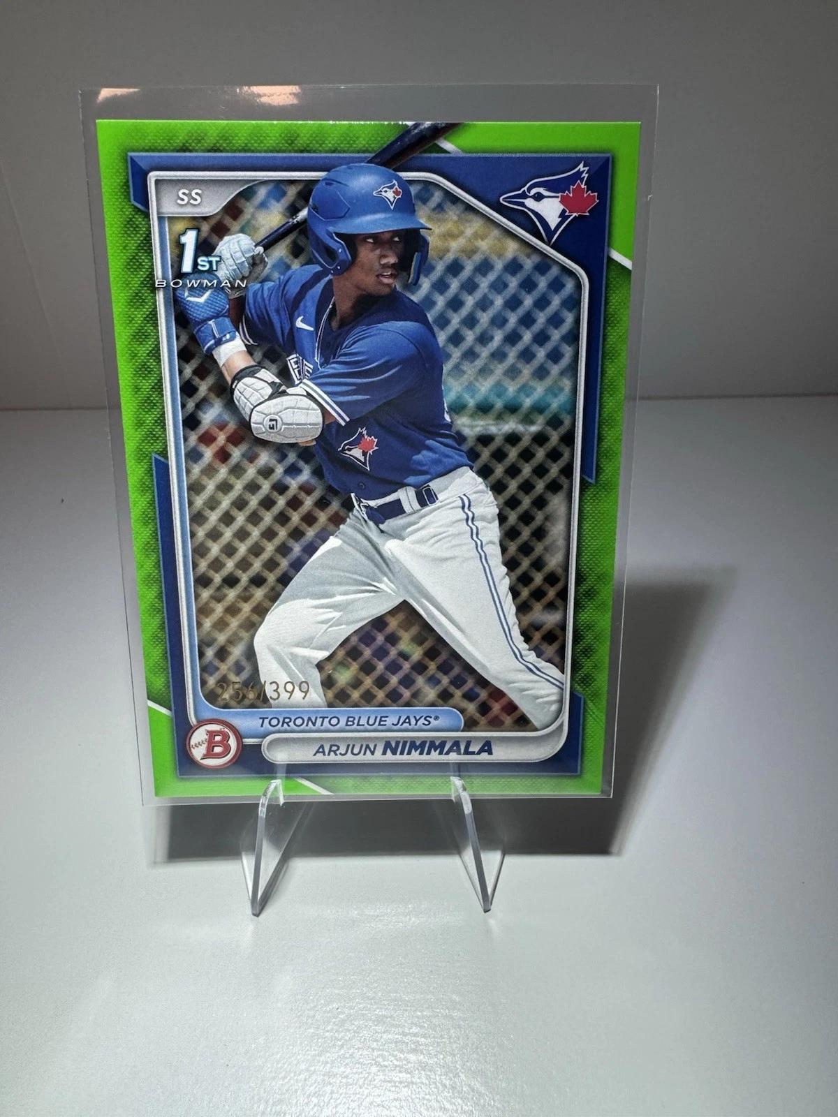 Arjun Nimmala 2024 Bowman 1st Neon Green Border /399