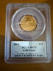 2013 $10 Gold Eagle PCGS MS70 1/4 oz .999 Gold U.S Mint Director Philip Diehl