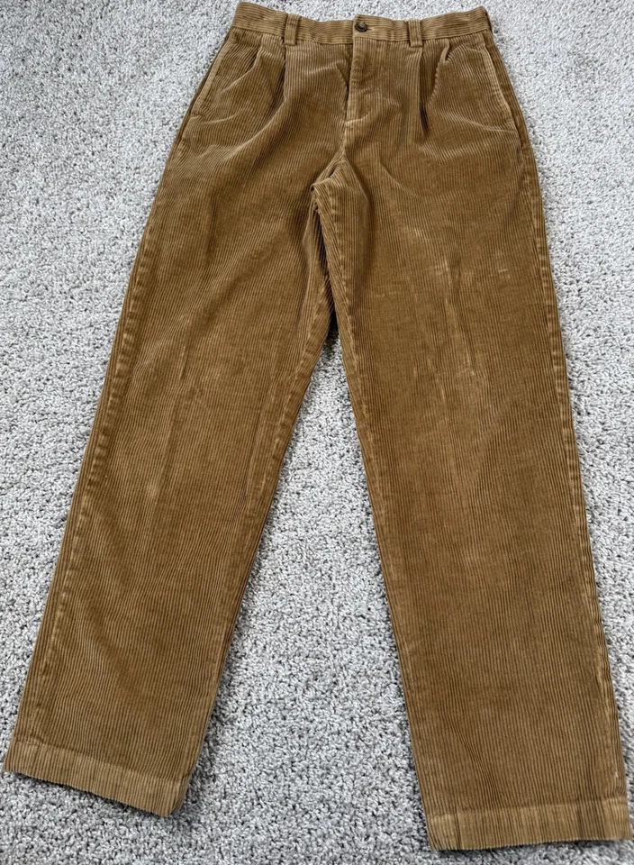 Pantalones Brooks Brothers Niños Pana Beige Plisado Grueso Informal 14 Foto 2 de 4