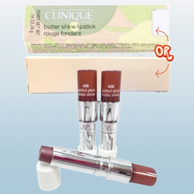 BUTTER SHINE BY CLINIQUE 426 PERFECT PLUM LIPSTICK 0.14 OZ LOT OF 3