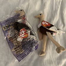 Ty Stretchy The Ostrich McDonalds Happy Meal Toy Teenie Beanie Retired 2000