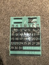 Vintage Handmade Plastic Canvas Perpetual Calendar Needlecraft Yearly Monthly