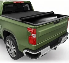 Soft Roll-up Truck Bed Tonneau Cover Compatible with 2014-2018 Chevy Silverad...