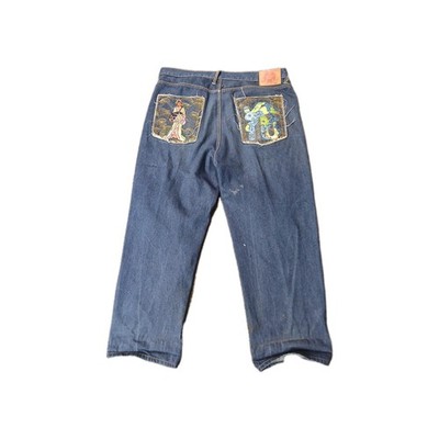 RMC RED MONKEY COMPANY EMBROIDERED BIG SIZE 44 MENS BAGGY WIDE LEG Pants
