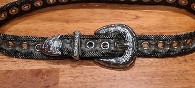 Vtg SAND CASTLE USA Heavy Metal Grommets Mesh Chain Belt Up  display picture 2