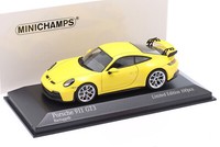 Porsche 911 992 GT3 2020 Rennwagen Gelb Minichamps 1:43 Metall Modellauto