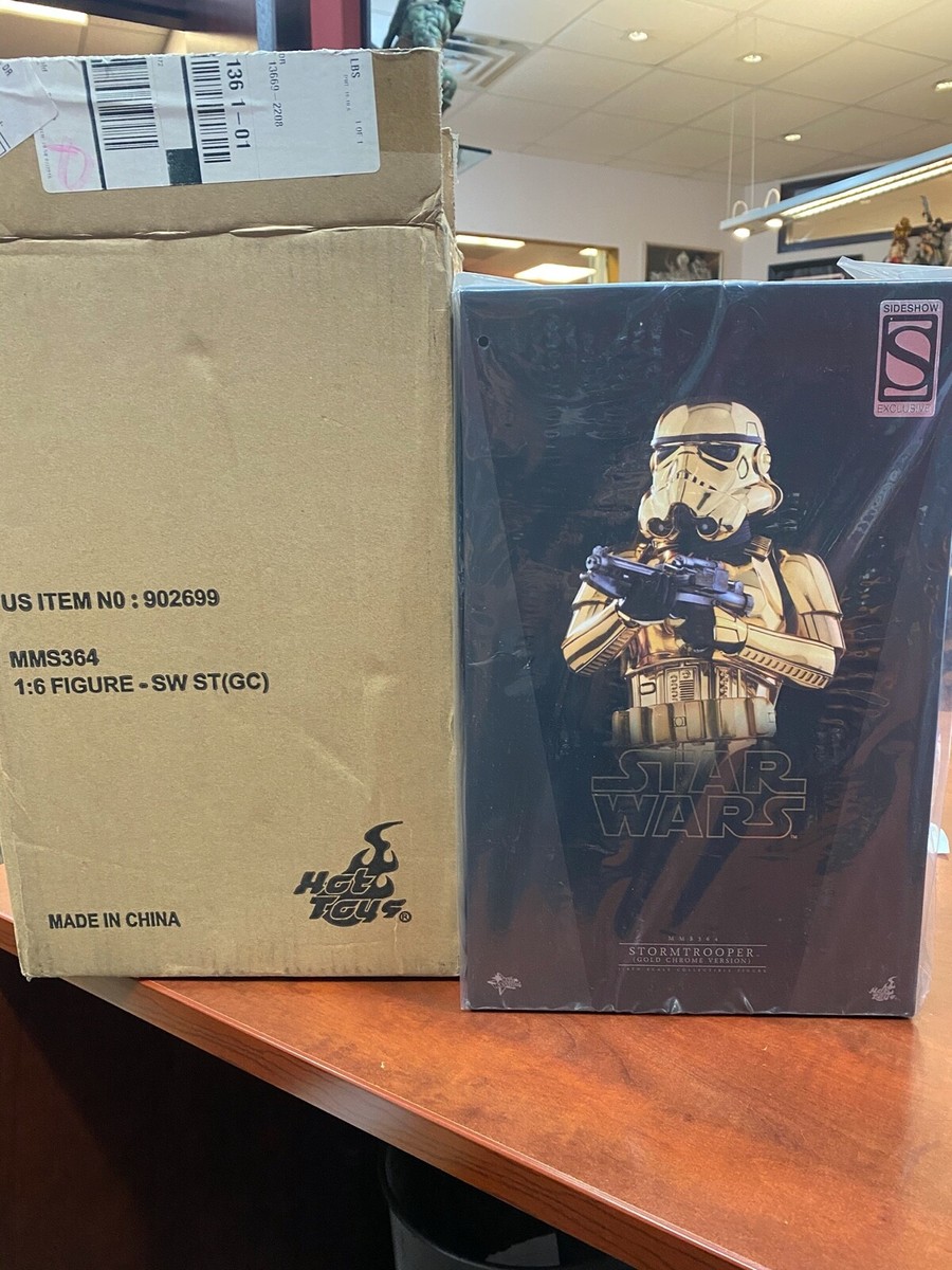 SIDESHOW EXCLUSIVE STAR WARS STORMTROOPER MMS364 GOLD CHROME